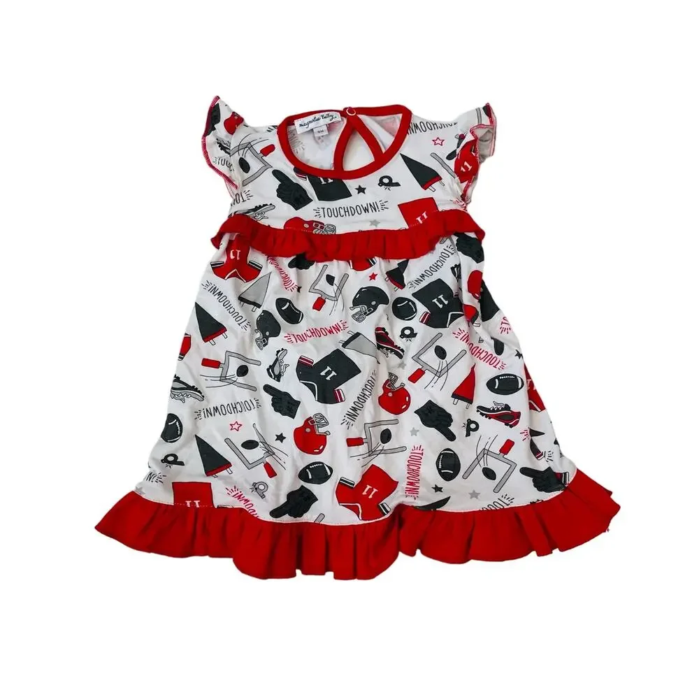 NWT Magnolia Baby Size 3 Red Touchdown Dress